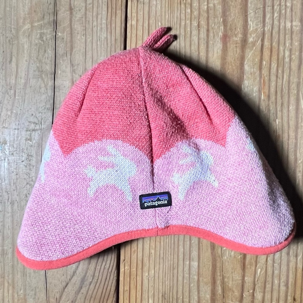 Patagonia Pink baby winter hat
